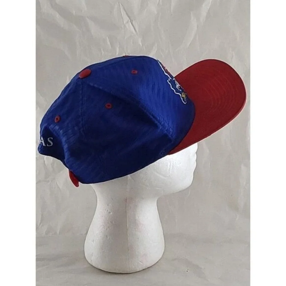 Kansas Jayhawks Hat Adidas Climalite Snapback Blue Red NCAA College Baseball Cap